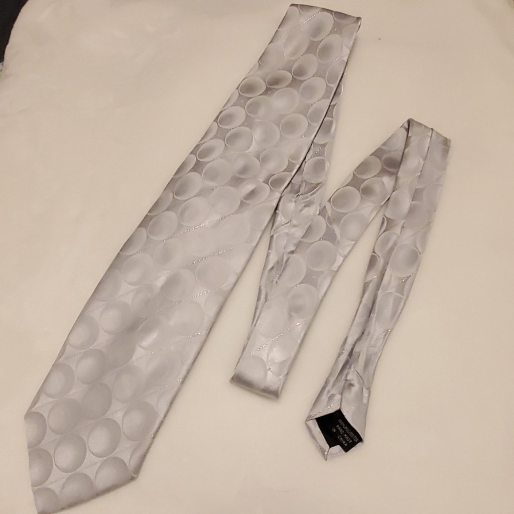 Silver Patterned Tie